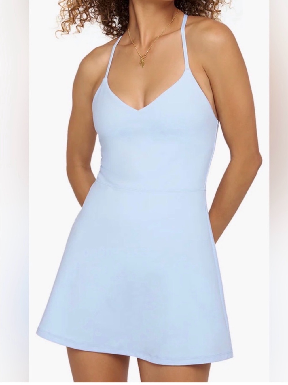 Spiritual Gangster Jet Active Dress in Windsurfer Size Large